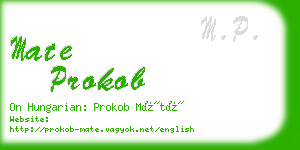 mate prokob business card
